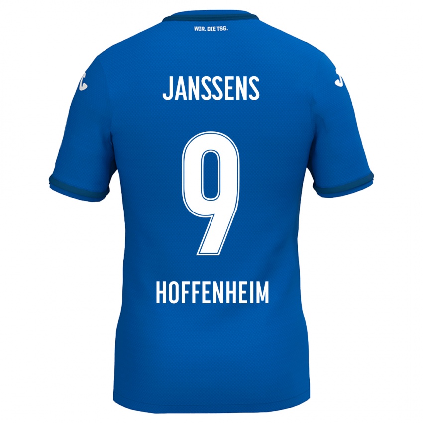 Hombre Camiseta Jill Janssens #9 Azul Real 1ª Equipación 2024/25 La Camisa Chile