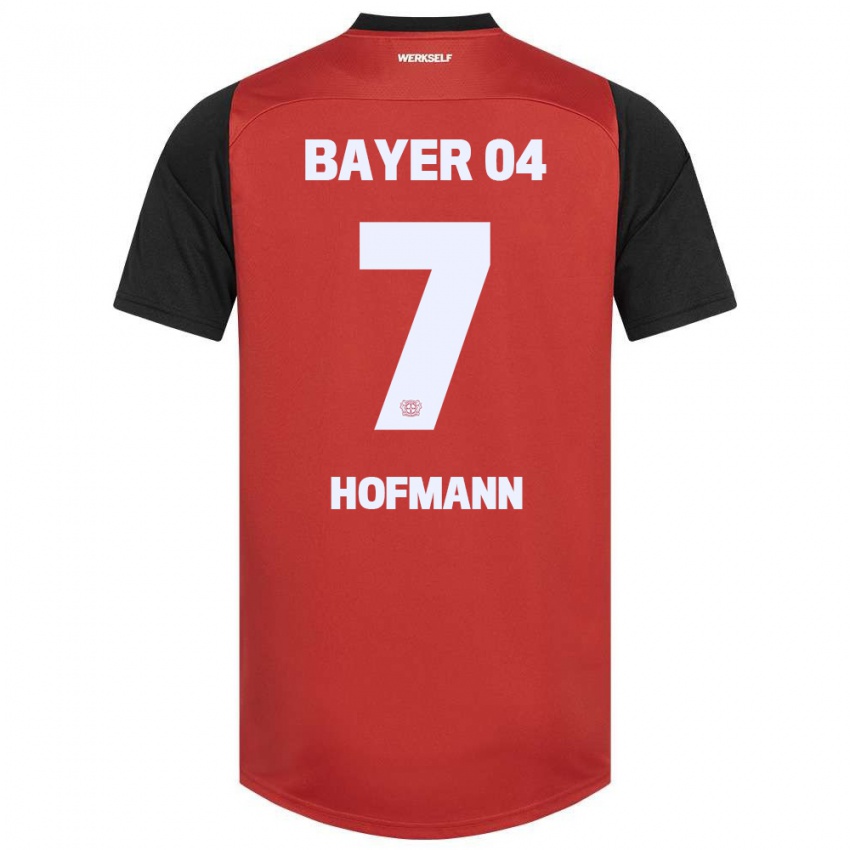 Hombre Camiseta Jonas Hofmann #7 Rojo Negro 1ª Equipación 2024/25 La Camisa Chile