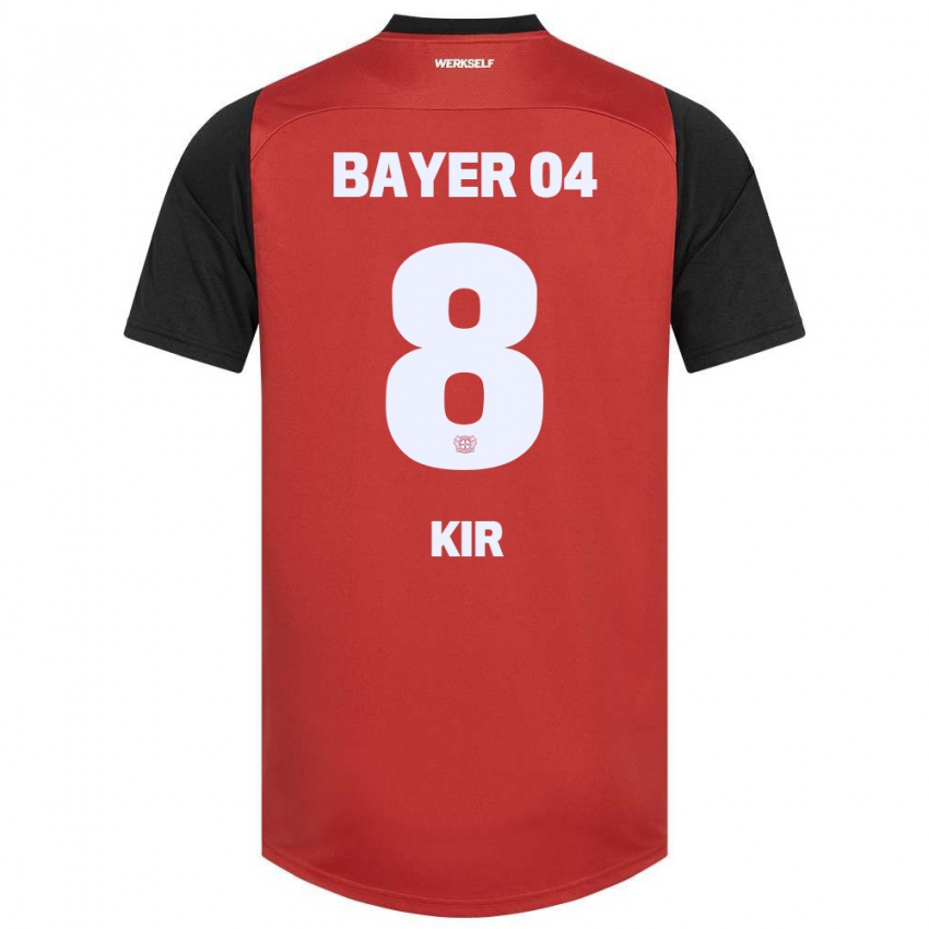 Hombre Camiseta Burak Kir #8 Rojo Negro 1ª Equipación 2024/25 La Camisa Chile