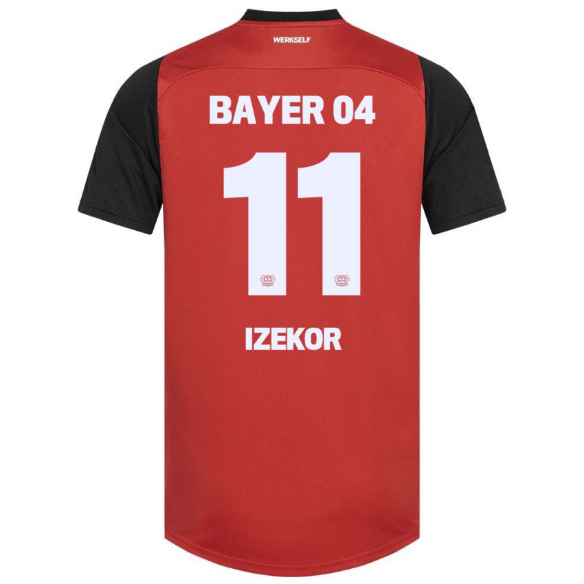 Hombre Camiseta Ken Izekor #11 Rojo Negro 1ª Equipación 2024/25 La Camisa Chile