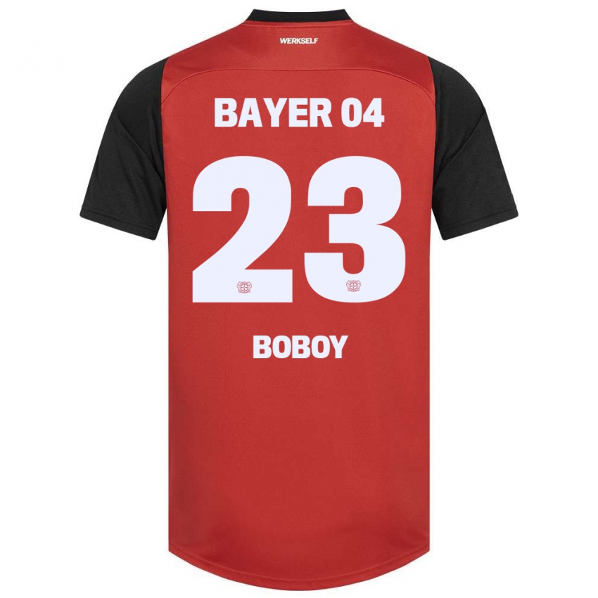 Hombre Camiseta Delice Boboy #23 Rojo Negro 1ª Equipación 2024/25 La Camisa Chile