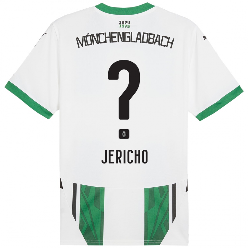 Hombre Camiseta Aidan Jericho #0 Blanco Verde 1ª Equipación 2024/25 La Camisa Chile