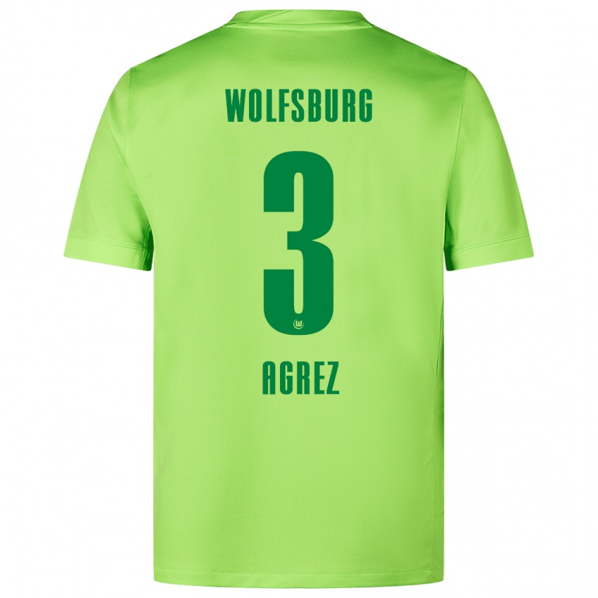 Hombre Camiseta Sara Agrež #3 Verde Fluorescente 1ª Equipación 2024/25 La Camisa Chile