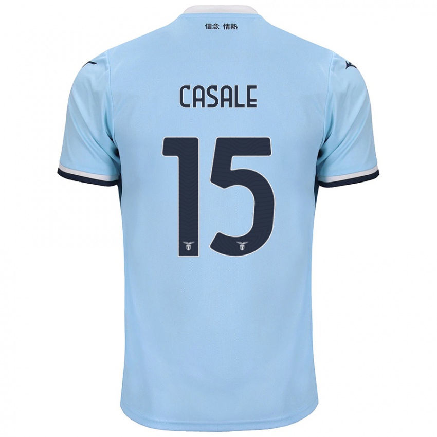 Hombre Camiseta Nicolò Casale #15 Azul 1ª Equipación 2024/25 La Camisa Chile