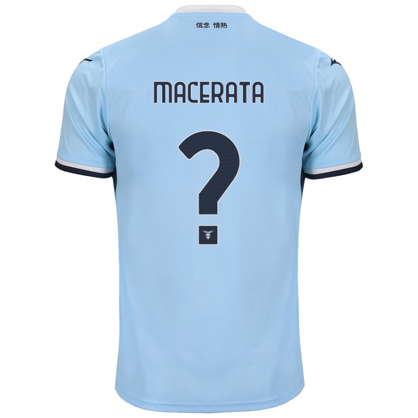 Hombre Camiseta Francesco Macerata #0 Azul 1ª Equipación 2024/25 La Camisa Chile