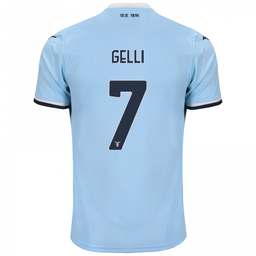 Hombre Camiseta Valerio Gelli #7 Azul 1ª Equipación 2024/25 La Camisa Chile