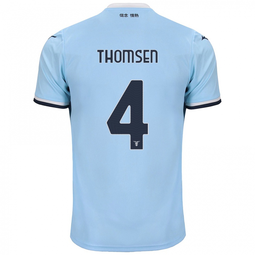 Hombre Camiseta Maria Møller Thomsen #4 Azul 1ª Equipación 2024/25 La Camisa Chile