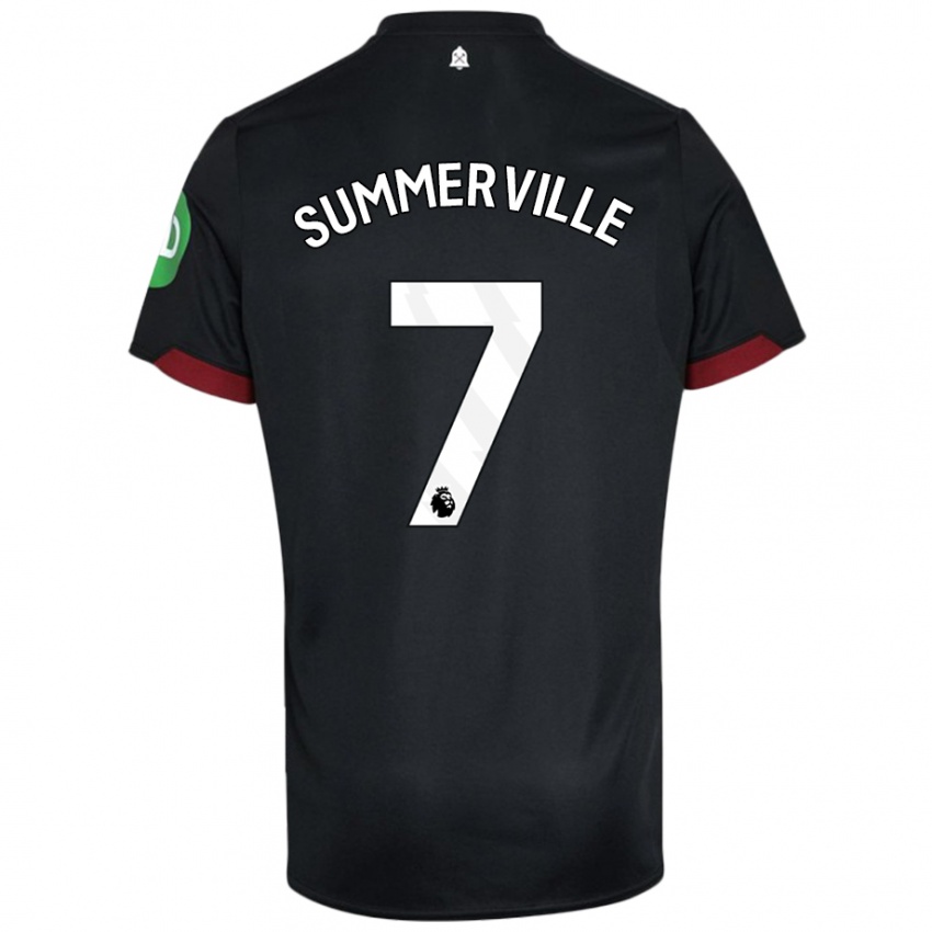 Hombre Camiseta Crysencio Summerville #7 Negro Blanco 2ª Equipación 2024/25 La Camisa Chile