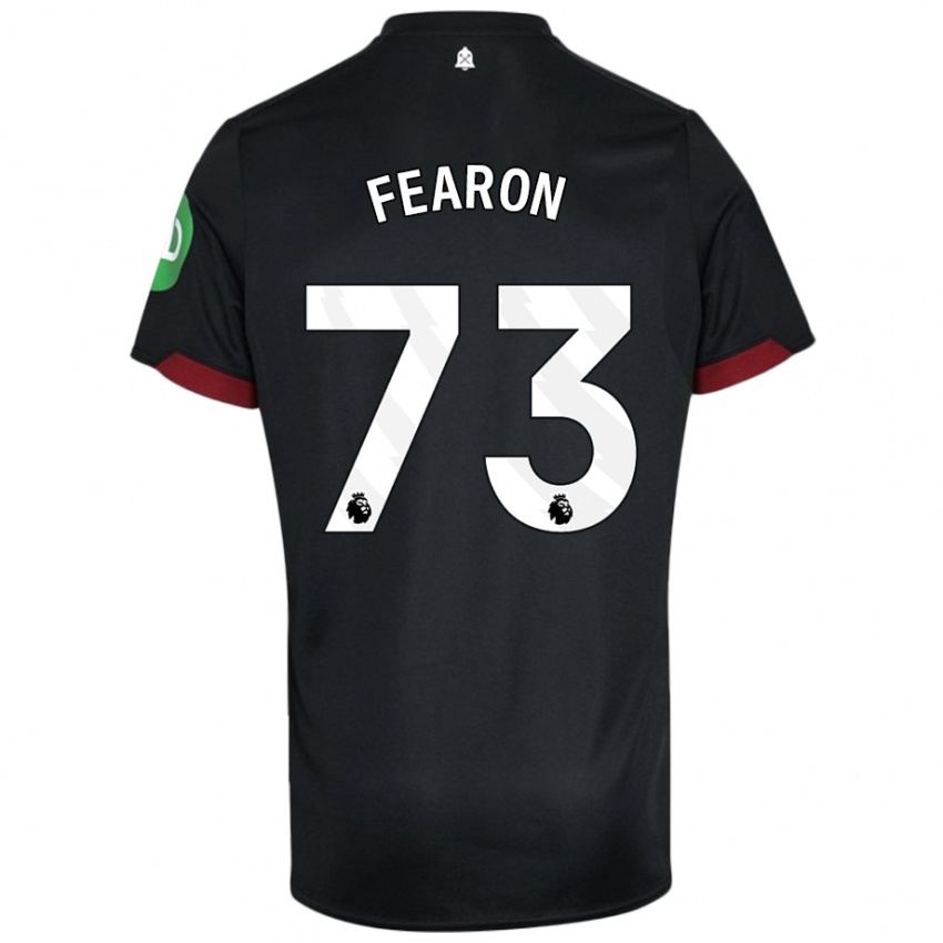 Hombre Camiseta Preston Fearon #73 Negro Blanco 2ª Equipación 2024/25 La Camisa Chile