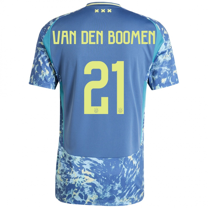 Hombre Camiseta Branco Van Den Boomen #21 Gris Azul Amarillo 2ª Equipación 2024/25 La Camisa Chile