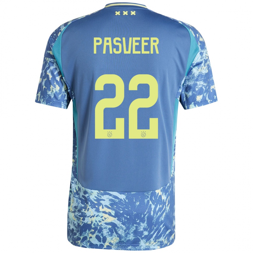 Hombre Camiseta Remko Pasveer #22 Gris Azul Amarillo 2ª Equipación 2024/25 La Camisa Chile