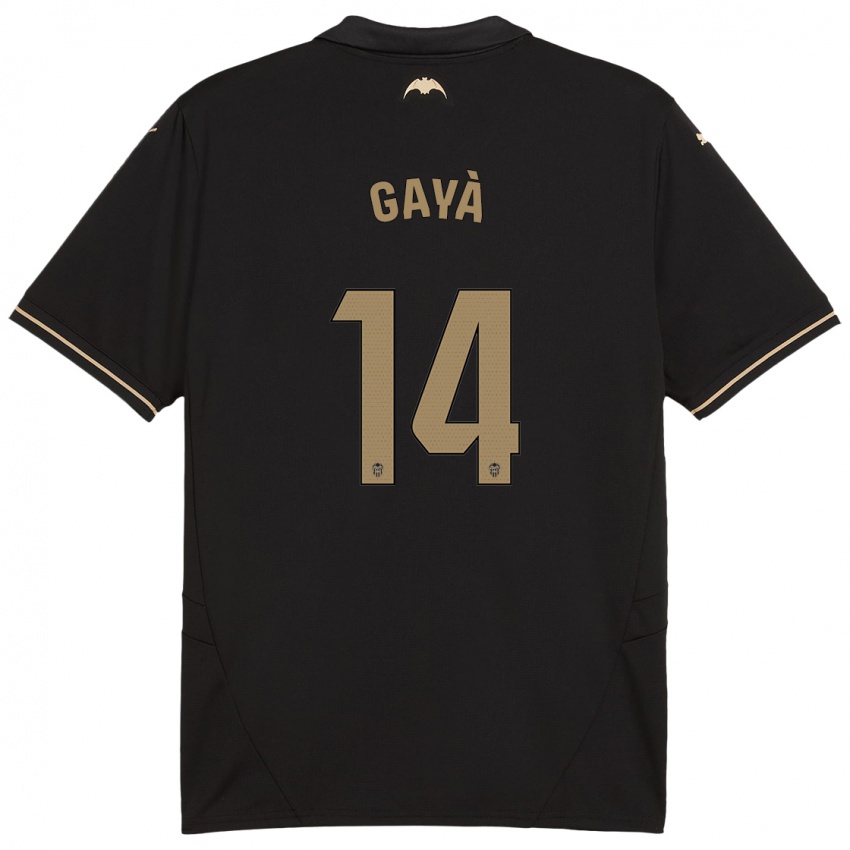 Hombre Camiseta Jose Gaya #14 Negro 2ª Equipación 2024/25 La Camisa Chile