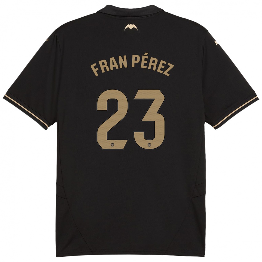 Hombre Camiseta Fran Pérez #23 Negro 2ª Equipación 2024/25 La Camisa Chile