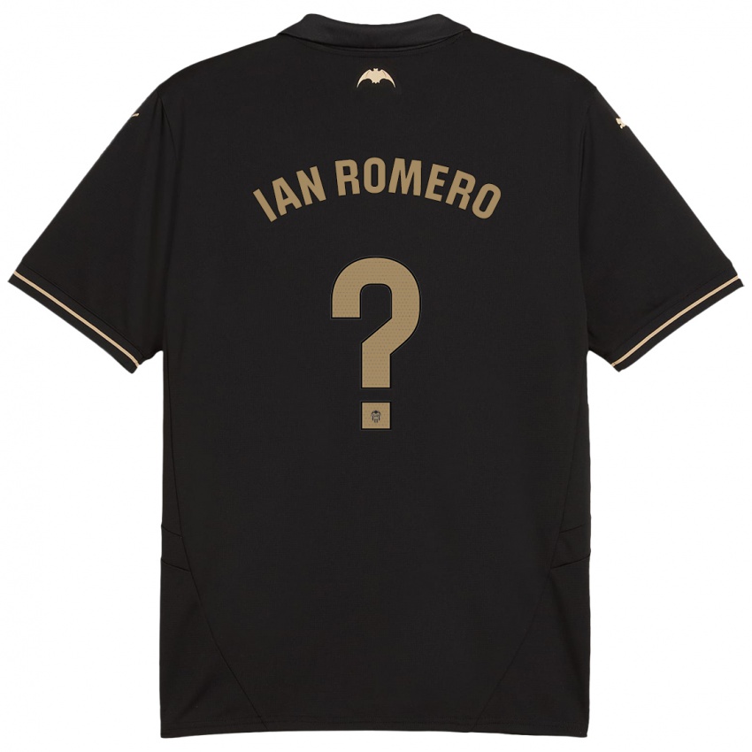 Hombre Camiseta Ian Romero #0 Negro 2ª Equipación 2024/25 La Camisa Chile