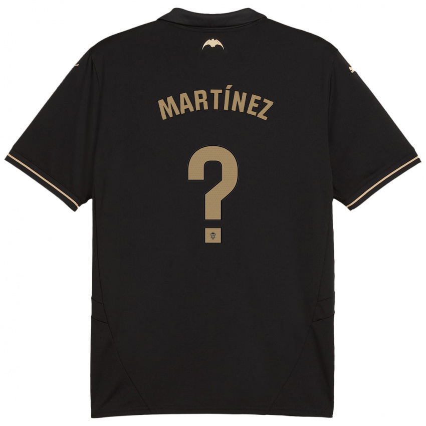 Hombre Camiseta David Martínez #0 Negro 2ª Equipación 2024/25 La Camisa Chile