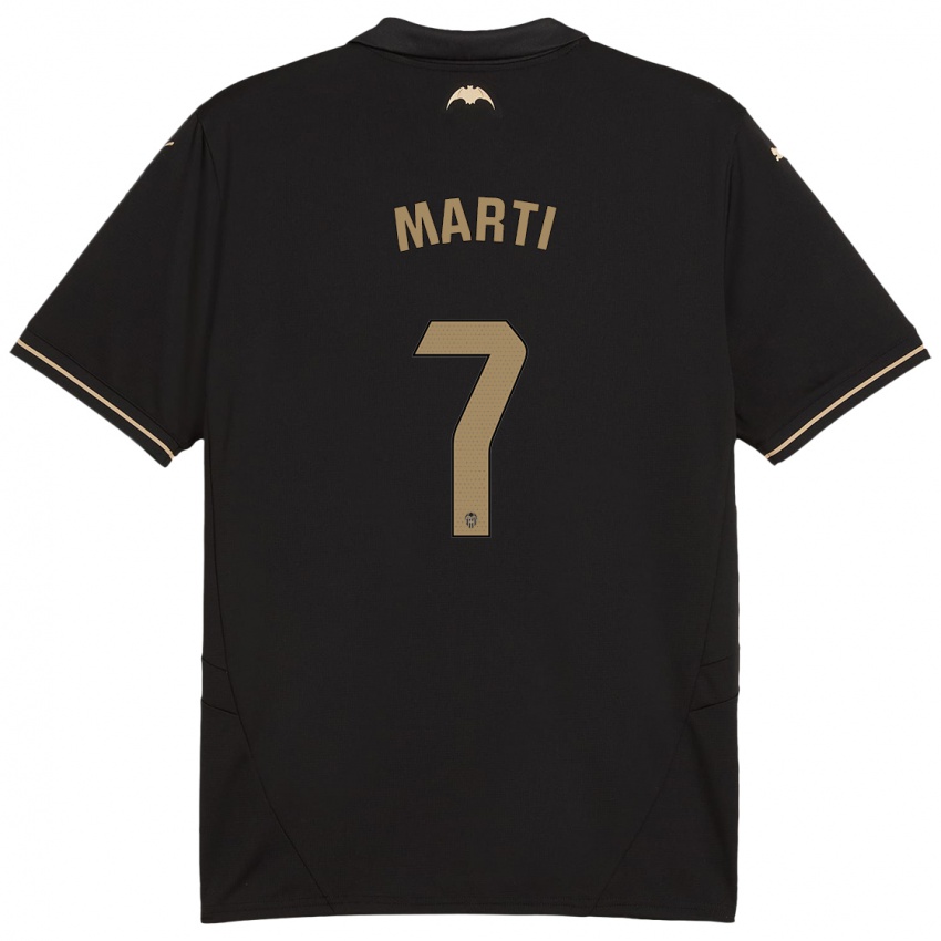 Hombre Camiseta Marina Martí #7 Negro 2ª Equipación 2024/25 La Camisa Chile