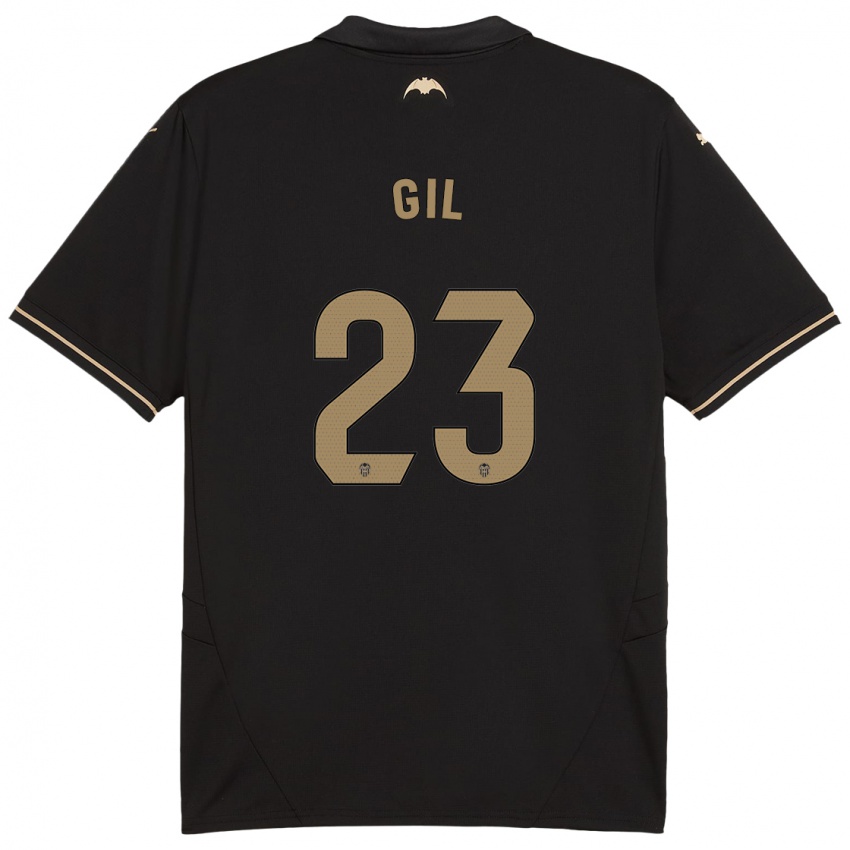 Hombre Camiseta Elena Gil #23 Negro 2ª Equipación 2024/25 La Camisa Chile