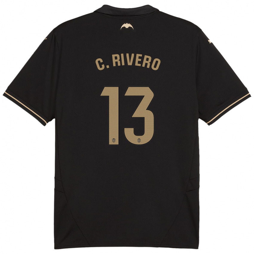 Hombre Camiseta Cristian Rivero #13 Negro 2ª Equipación 2024/25 La Camisa Chile