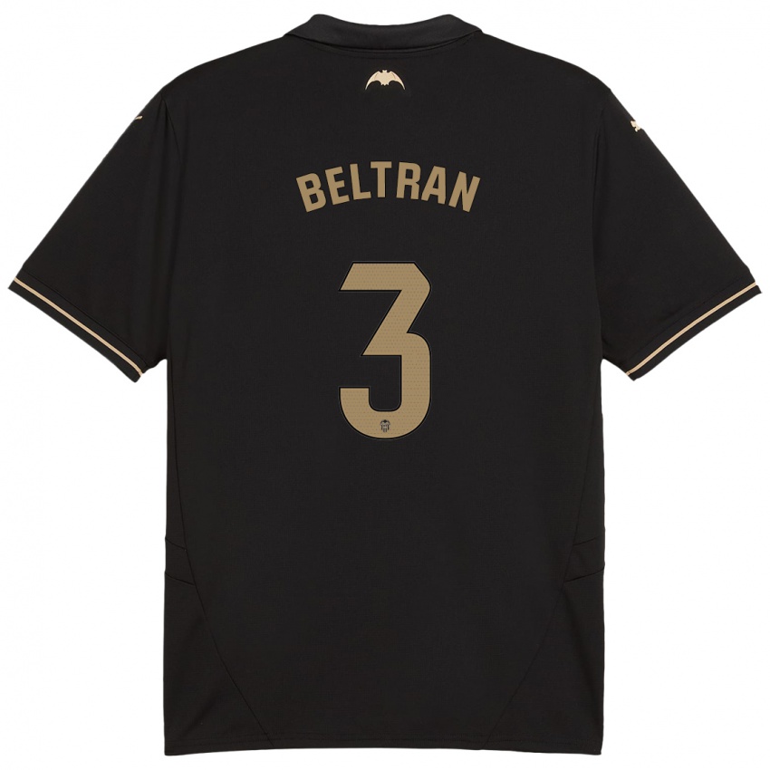 Hombre Camiseta Bea Beltran #3 Negro 2ª Equipación 2024/25 La Camisa Chile