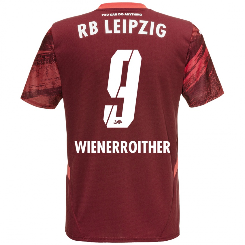 Hombre Camiseta Katja Wienerroither #9 Borgoña 2ª Equipación 2024/25 La Camisa Chile