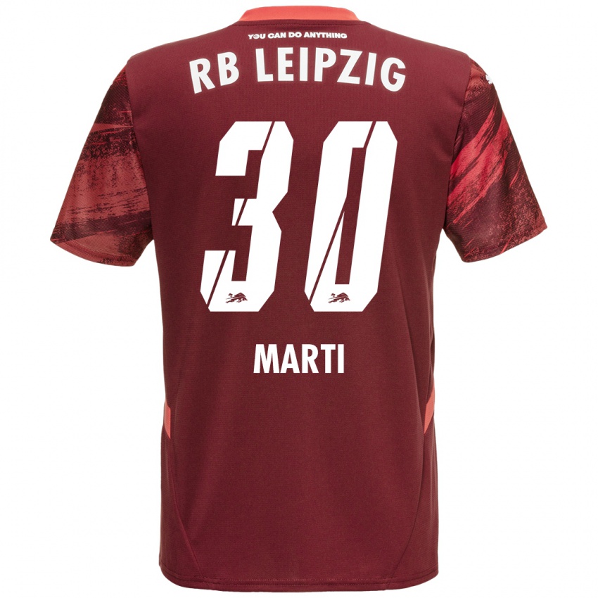 Hombre Camiseta Lara Marti #30 Borgoña 2ª Equipación 2024/25 La Camisa Chile