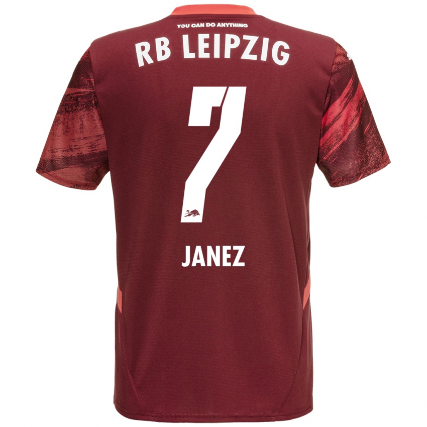 Hombre Camiseta Korina Lara Janež #7 Borgoña 2ª Equipación 2024/25 La Camisa Chile