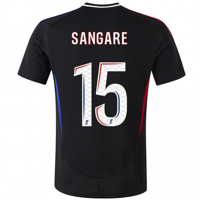 Hombre Camiseta Wassa Sangaré #15 Negro 2ª Equipación 2024/25 La Camisa Chile