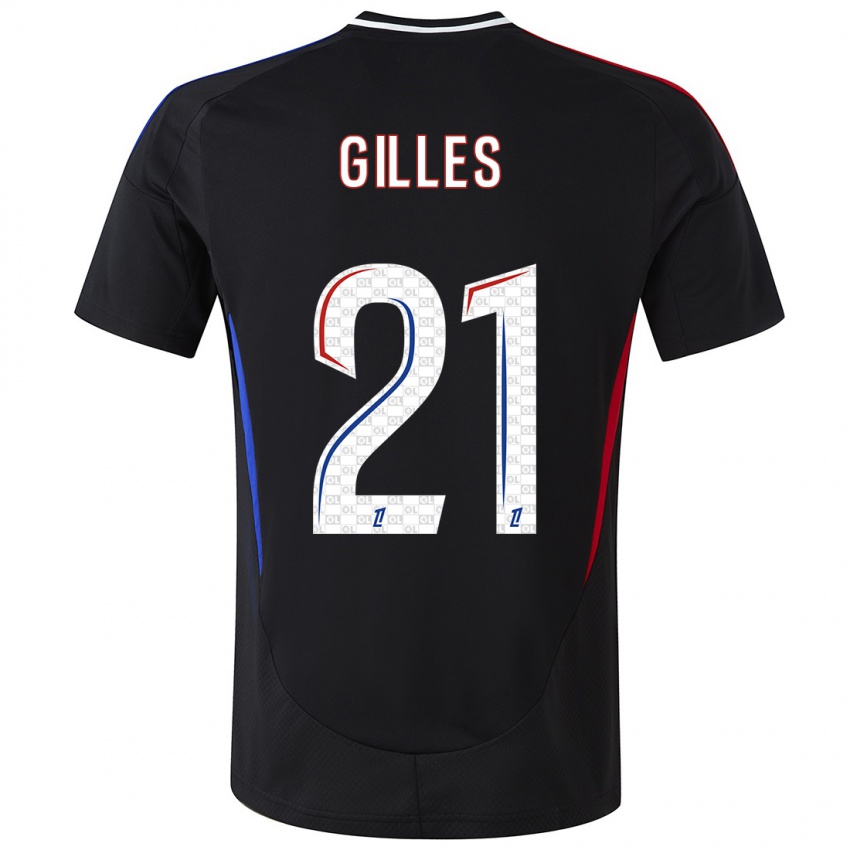 Hombre Camiseta Vanessa Gilles #21 Negro 2ª Equipación 2024/25 La Camisa Chile