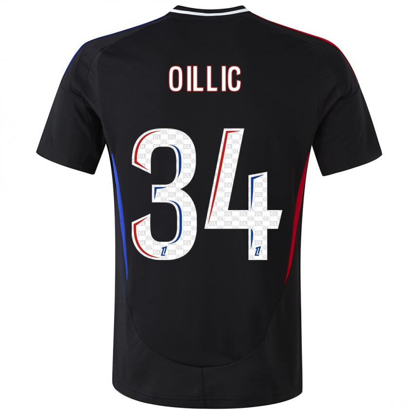 Hombre Camiseta Laureen Oillic #34 Negro 2ª Equipación 2024/25 La Camisa Chile