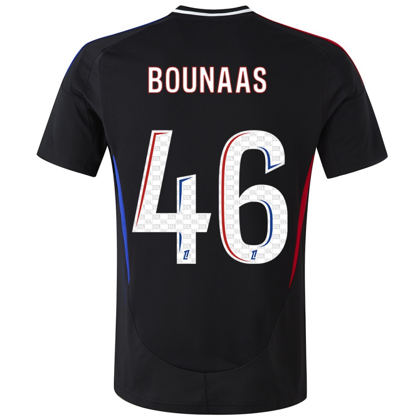 Hombre Camiseta Idris Bounaas #46 Negro 2ª Equipación 2024/25 La Camisa Chile