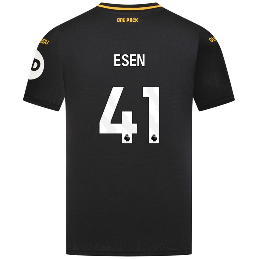 Hombre Camiseta Josh Esen #41 Negro 2ª Equipación 2024/25 La Camisa Chile