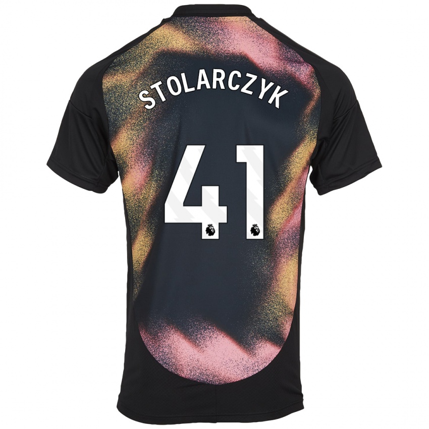 Hombre Camiseta Jakub Stolarczyk #41 Negro Blanco 2ª Equipación 2024/25 La Camisa Chile