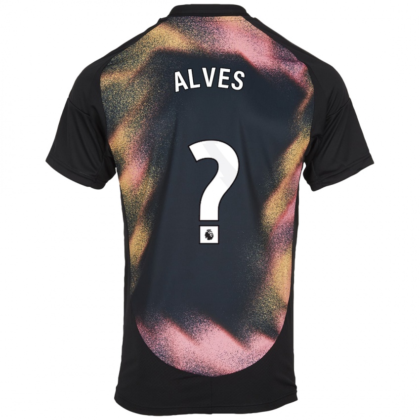 Hombre Camiseta Will Alves #0 Negro Blanco 2ª Equipación 2024/25 La Camisa Chile