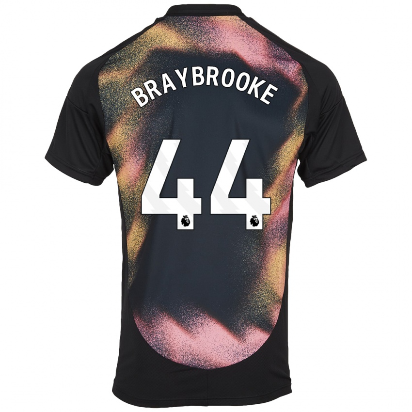 Hombre Camiseta Sammy Braybrooke #44 Negro Blanco 2ª Equipación 2024/25 La Camisa Chile