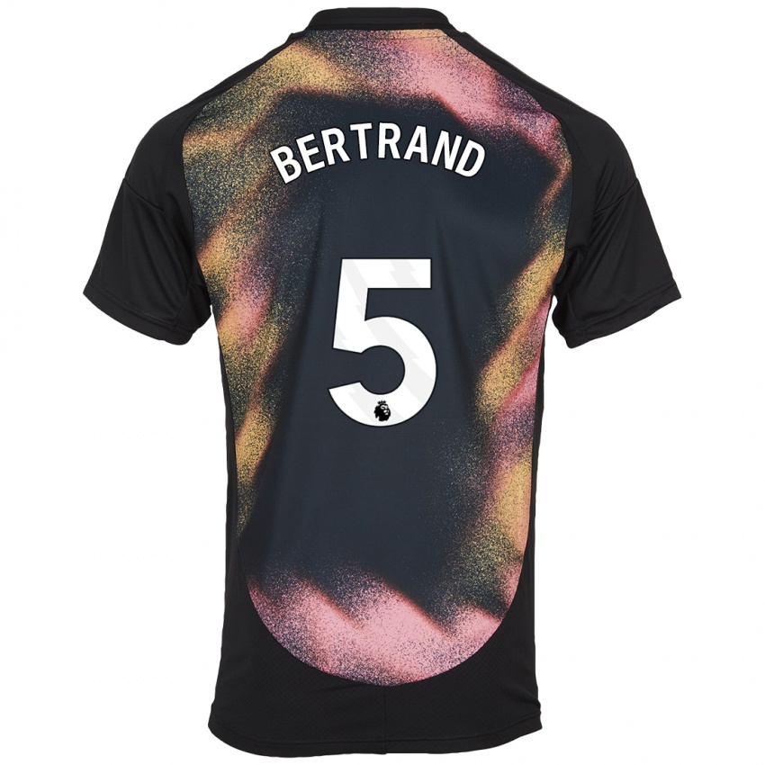 Hombre Camiseta Ryan Bertrand #5 Negro Blanco 2ª Equipación 2024/25 La Camisa Chile