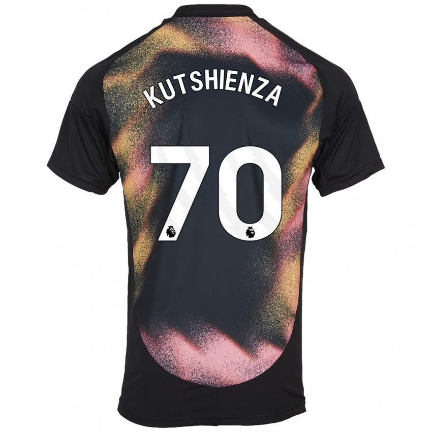 Hombre Camiseta Jesper Kutshienza #70 Negro Blanco 2ª Equipación 2024/25 La Camisa Chile