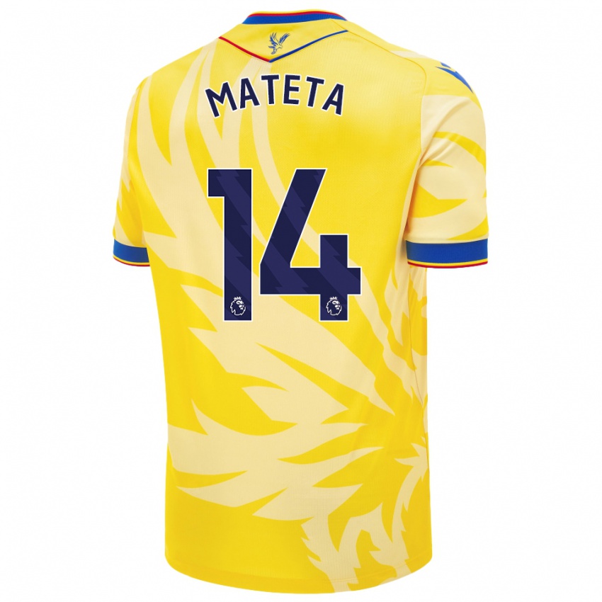 Hombre Camiseta Jean-Philippe Mateta #14 Amarillo 2ª Equipación 2024/25 La Camisa Chile