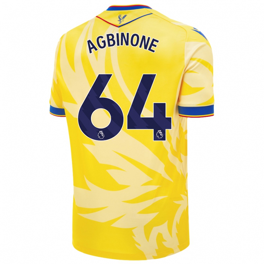 Hombre Camiseta Asher Agbinone #64 Amarillo 2ª Equipación 2024/25 La Camisa Chile