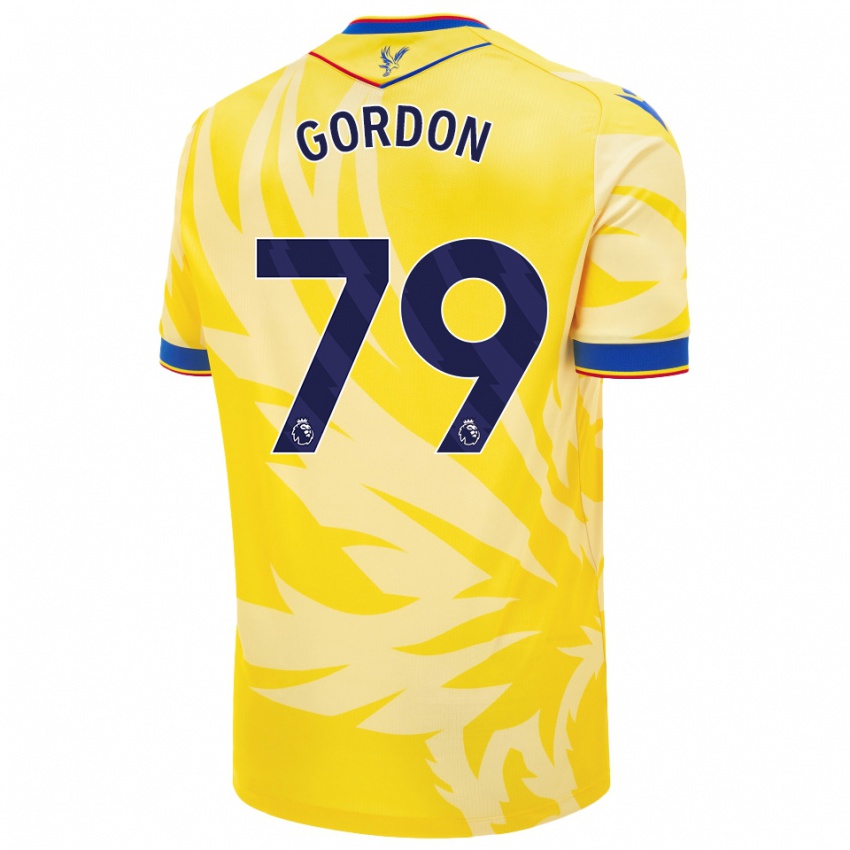 Hombre Camiseta John-Kymani Gordon #79 Amarillo 2ª Equipación 2024/25 La Camisa Chile