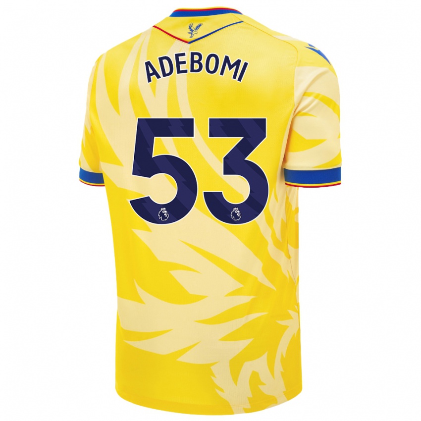 Hombre Camiseta Ademola Ola-Adebomi #53 Amarillo 2ª Equipación 2024/25 La Camisa Chile