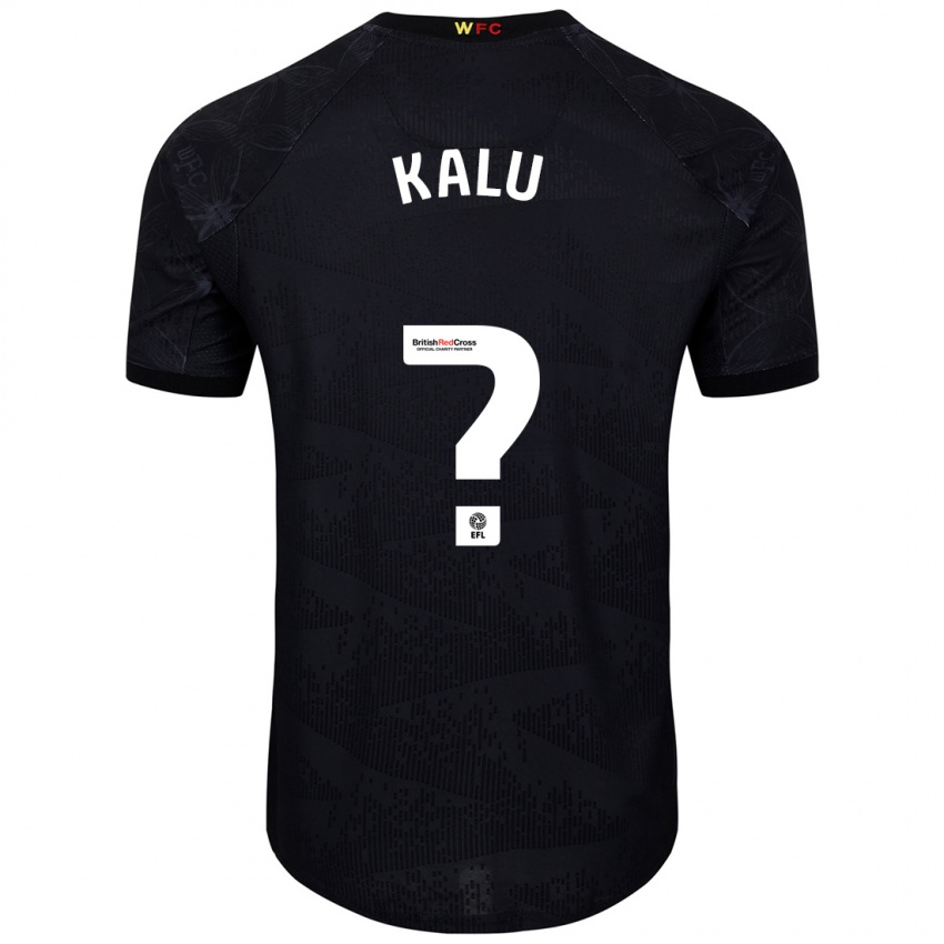 Hombre Camiseta Samuel Kalu #0 Negro Blanco 2ª Equipación 2024/25 La Camisa Chile