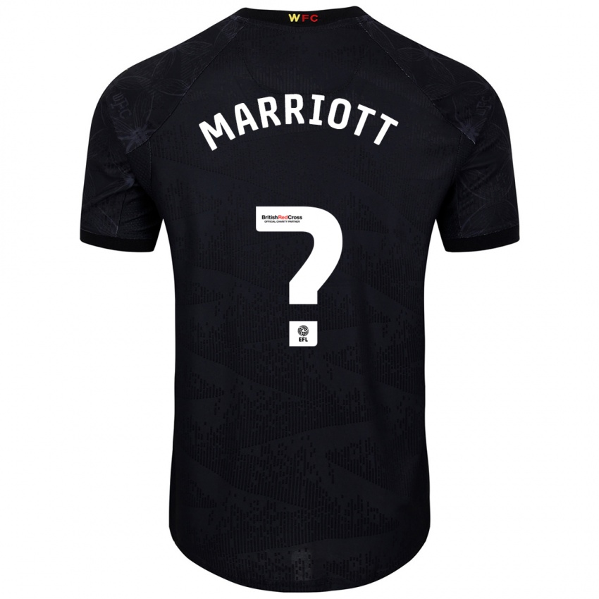 Hombre Camiseta Alfie Marriott #0 Negro Blanco 2ª Equipación 2024/25 La Camisa Chile