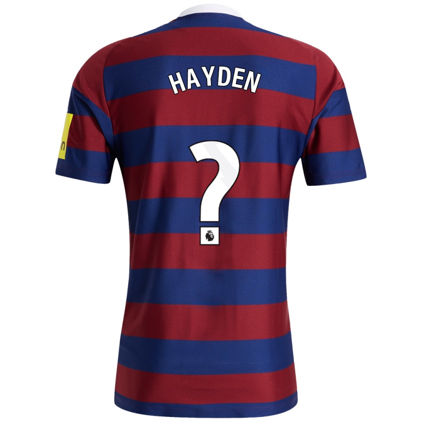 Hombre Camiseta Isaac Hayden #0 Burdeos Azul Marino 2ª Equipación 2024/25 La Camisa Chile