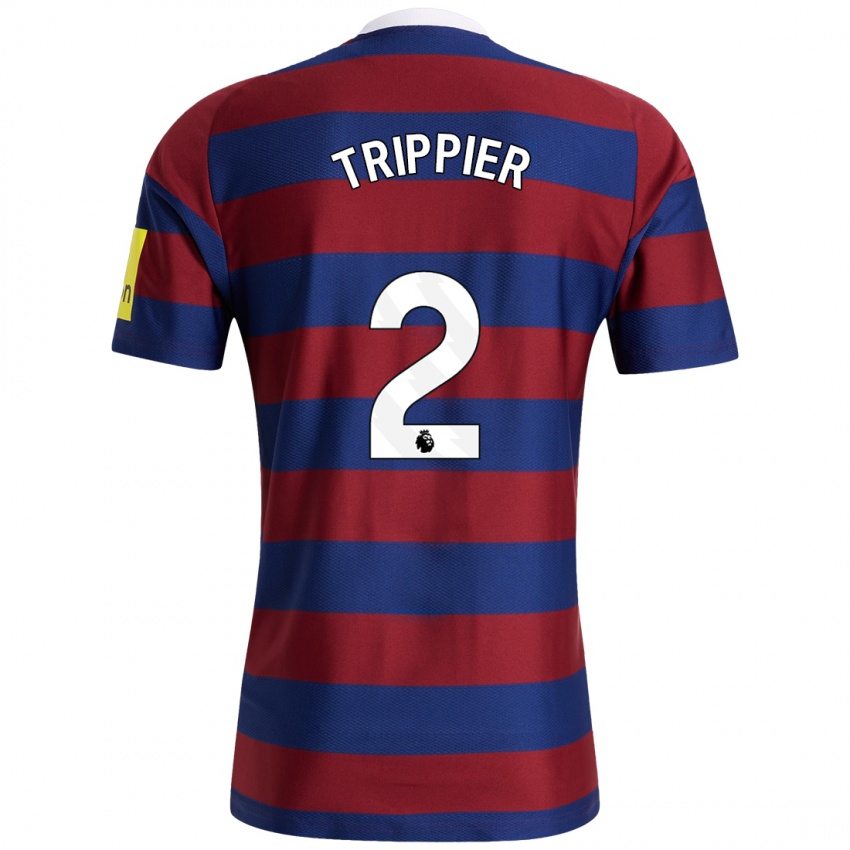 Hombre Camiseta Kieran Trippier #2 Burdeos Azul Marino 2ª Equipación 2024/25 La Camisa Chile