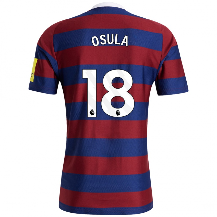 Hombre Camiseta William Osula #18 Burdeos Azul Marino 2ª Equipación 2024/25 La Camisa Chile