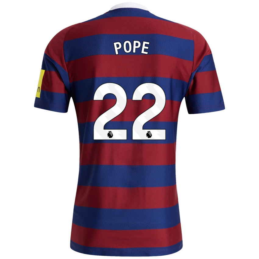 Hombre Camiseta Nick Pope #22 Burdeos Azul Marino 2ª Equipación 2024/25 La Camisa Chile