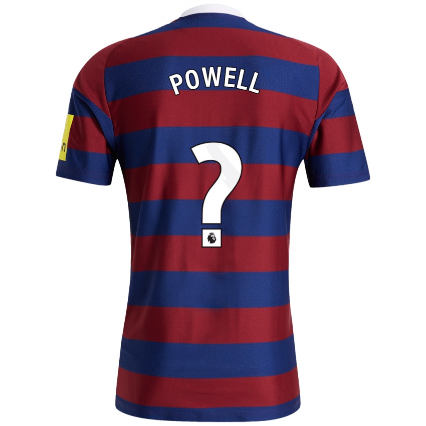 Hombre Camiseta Harry Powell #0 Burdeos Azul Marino 2ª Equipación 2024/25 La Camisa Chile