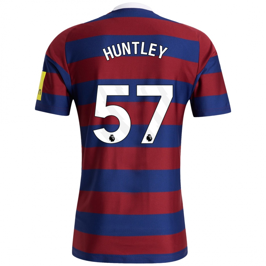 Hombre Camiseta James Huntley #57 Burdeos Azul Marino 2ª Equipación 2024/25 La Camisa Chile