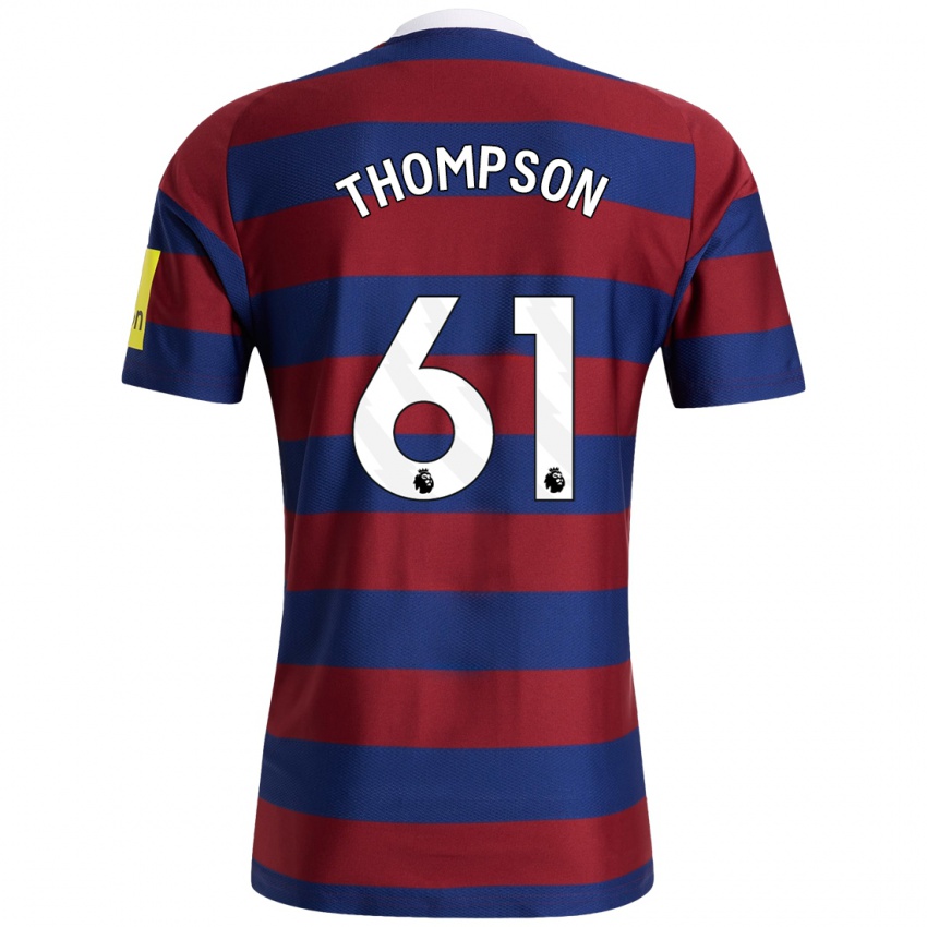 Hombre Camiseta Max Thompson #61 Burdeos Azul Marino 2ª Equipación 2024/25 La Camisa Chile