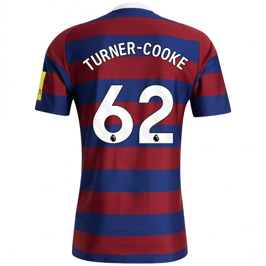 Hombre Camiseta Jay Turner-Cooke #62 Burdeos Azul Marino 2ª Equipación 2024/25 La Camisa Chile